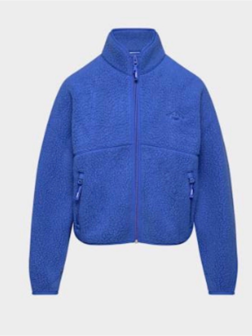 NWT Aritzia TNA 'Polartec' Mockneck Hi-Hip Full Zip Jacket (Jazz Blue, XS) RARE